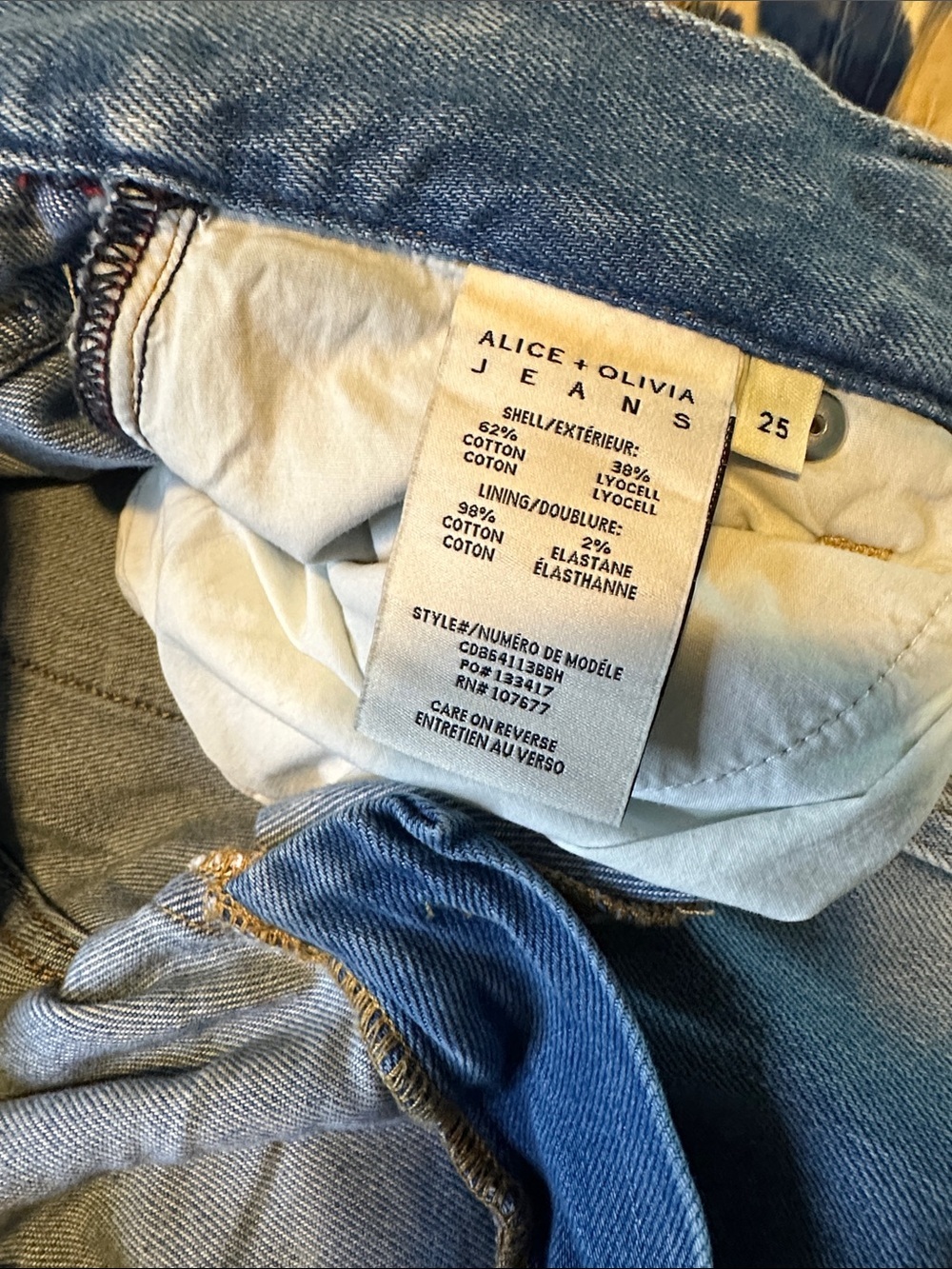 Alice + Olivia Cay Cargo Jeans Sz25 - Picture 8 of 9